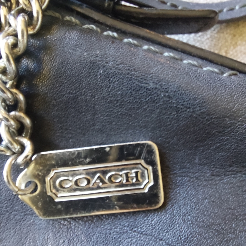 Coach Hobo/ Shoulder Handbag Black Leather Hobo Bag 17.25"L x 5"W x 11.5"H